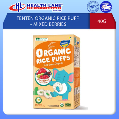 TENTEN ORGANIC RICE PUFF - MIXED BERRIES 30G